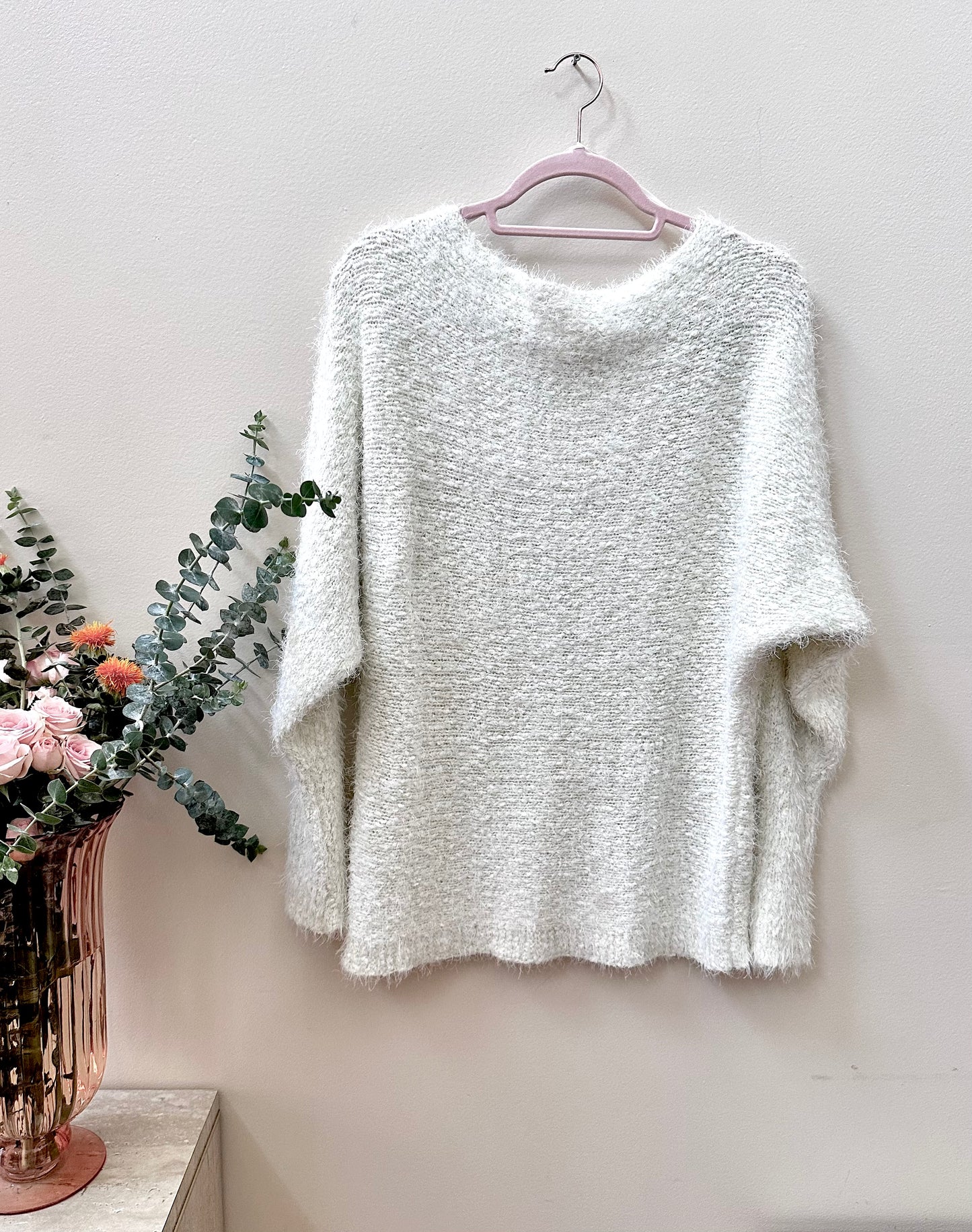 Fuzzy Dolman Sleeve Sweater