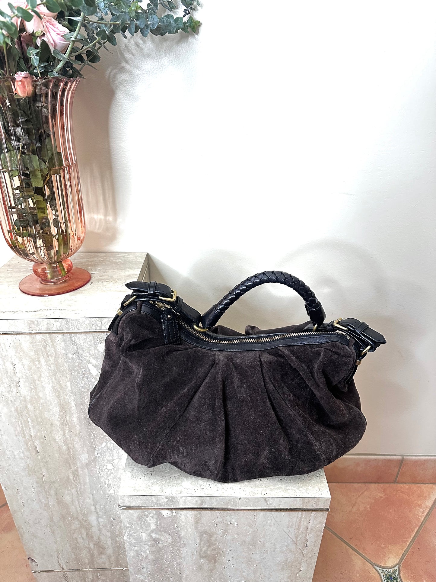 Vanessa Suede Shoulder Bag